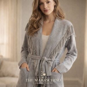 Abercrombie Muche et Muchette Gray Fringe Cardigan | One Size